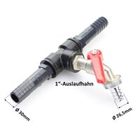 IBC Schlauchabzweig T-Stück mit Auslaufhahn –...