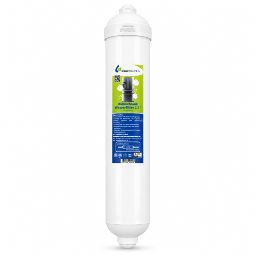 SBS Kühlschrank Wasserfilter 2,5" – Inline Aktivkohlefilter 1/4 Zoll für Side-by-Side Kühlschrank, Eisbereiter & Wasserspender