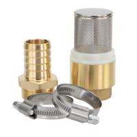 Saugset 1" Messing mit Fußventil (Rückschlagventil) 25 mm