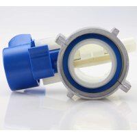 IBC Klappenhahn 62 mm DN50 mit Aluminium-Überwurfmutter – Auslaufhahn für IBC Tank