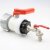 SET IBC Kugelhahn 62 mm mit Alu-Überwurfmutter & 1/2" Auslaufhahn DN50 – IBC Tankventil