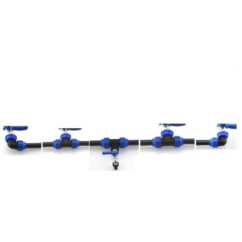 ZANORI IBC Tank Verbindung DN32 – Auslaufset 3/4" für 4 IBC Tanks