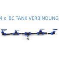 Auslaufset 3/4" für 4 IBC Tanks - IBC Tank Verbindung DN32