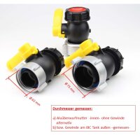ZANORI IBC Kugelhahn Black Line DN50 (75 mm) – IBC Tankventil / Auslaufhahn