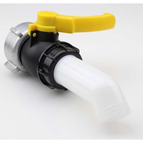 ZANORI IBC Kugelhahn Black Line DN50 (62 mm) mit Auslaufstutzen – IBC Tankventil