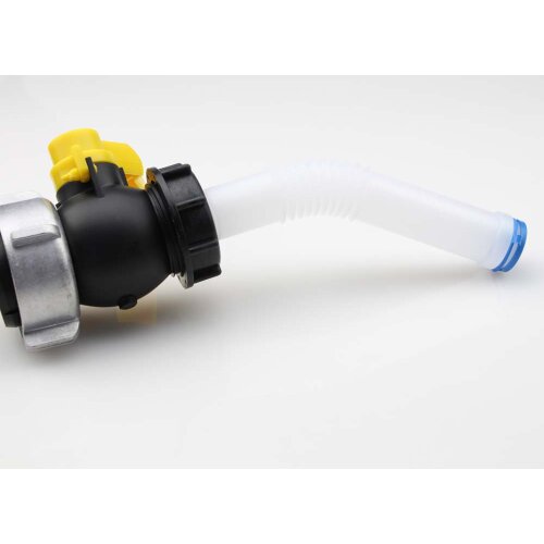 IBC Kugelhahn 75 mm Black Line DN50 mit flexiblem Auslaufstutzen – IBC Tankventil