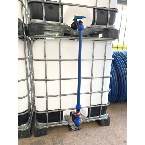 IBC Tankverbindungsset PE32 für 2 übereinander stehende IBC Wassertanks