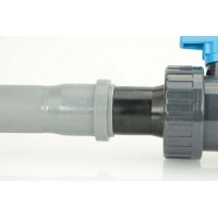 Kugelhahn (TPE-EPDM) mit PE-Schweißstutzen lang beidseitig Ø40 mm