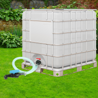 Flexibler Befüllschlauch für IBC Tank 2 m mit Absperrhahn – S60x6 Adapter auf 3/4" Ventil mit Schlauch