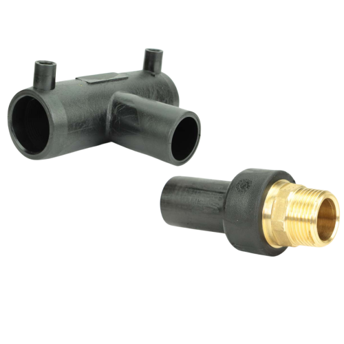 Elektroschweiß-Übergangsadapter/T-Stück AG-PE 1" x  Ø 32 mm (DN 32) DVGW geprüft, Geothermie