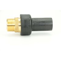 Elektroschweiß Übergangsadapter Außengewinde PE100 / PE100-RC – DVGW Gewindeadapter Solo AG + T-Stück Ø40 x 1 1/4"