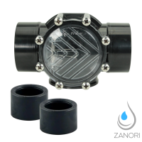 Rückschlagklappe DN50 - Anschluss Ø50 mm - federbelastet – transparenter Deckel – für Pool- & Wasserinstallationen