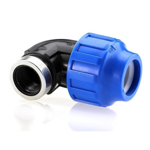 ZANORI PE Winkel 90° Innengewinde DVGW – Klemmverbinder PE Rohr auf IG 32 x 1/2"