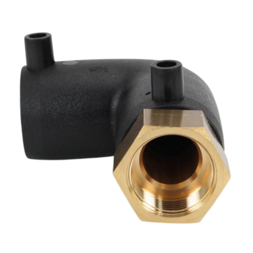 Elektroschweiß Übergangswinkel 90° IG PE100 / PE100-RC – DVGW Heizwendel Übergangsfitting