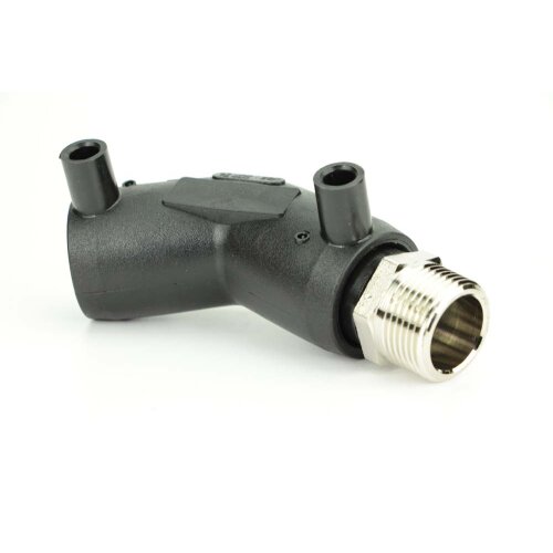 Elektroschweiß Übergangswinkel 45° AG PE100 / PE100-RC – DVGW Heizwendel Übergangsfitting