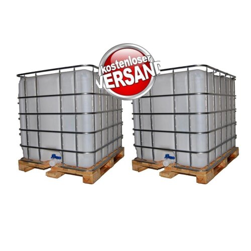 IBC Wassertank Set 2 x 1000l auf Holzpalette