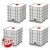 IBC Wassertank Set 4 x 1000l auf Stahlpalette