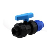 ZANORI PE Kugelhahn Innengewinde DVGW – Klemmverbinder PE Rohr auf IG Ø25x3/4"