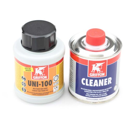 SET GRIFFON PVC Kleber 250ml und PVC Reiniger 250 ml