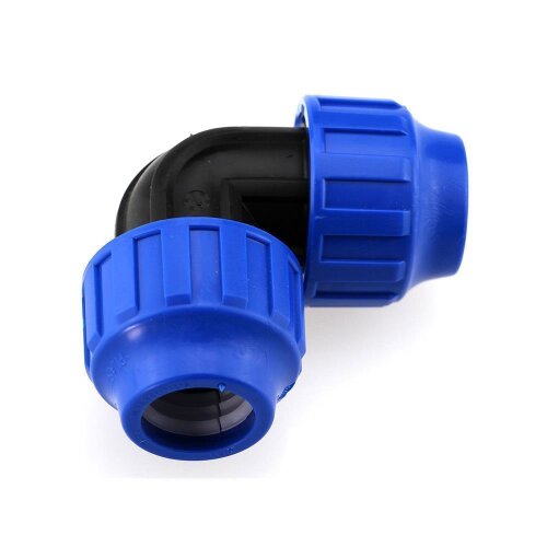PE Winkel 90° Ø20 Klemmverbinder DVGW – PE Rohrfitting