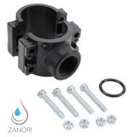 PP Anbohrschelle für PE-Rohr Ø90 mm – 3/4" Innengewinde – 4 Schrauben – ohne Verstärkung