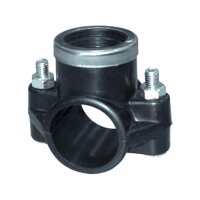 PE Anbohrschelle mit Verschraubung (2) und Verstärkung