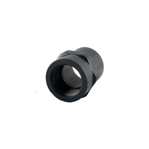 PVC-U Klebe-Gewindemuffe (Innengewinde) – Übergang Muffe × IG 1 1/4"