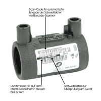 Elektroschweißmuffe PE100 / PE100-RC – DVGW Fitting für Gas, Wasser & Geothermie Ø280 mm