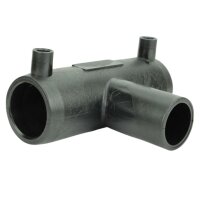 Elektroschweiß-T-Stück Ø140 mm (DN63) | PE100/PE100-RC | DVGW geprüft | Gas, Trinkwasser & Geothermie