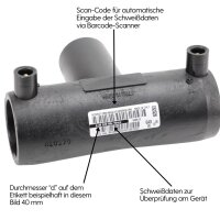 Elektroschweiß-T-Stück Ø140 mm (DN63) | PE100/PE100-RC | DVGW geprüft | Gas, Trinkwasser & Geothermie