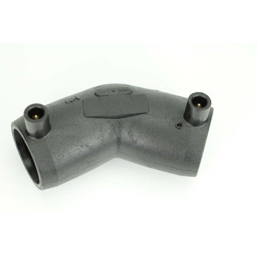 Elektroschweiß Winkel 45° PE100 / PE100-RC – DVGW Heizwendel Schweißfitting Ø200 mm