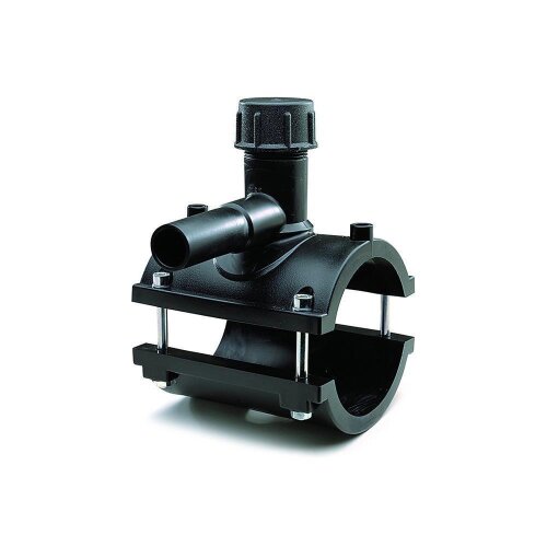 Elektroschweiß Anbohrschelle PE100 / PE100-RC – DVGW Anbohrsattel Gas & Geothermie Ø50 x 20 mm