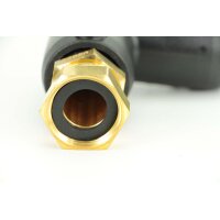 Elektroschweiß Übergangswinkel 90° IG mit loser Mutter PE100 / PE100-RC – DVGW Verschraubungsfitting Ø25 x 3/4"