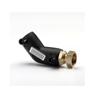 Elektroschweiß Übergangswinkel 45° IG mit loser Mutter PE100 / PE100-RC – DVGW Verschraubungsfitting Ø63 x 2"