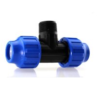 PE T-Stück Ø25 x 3/4  Außengewinde DVGW...