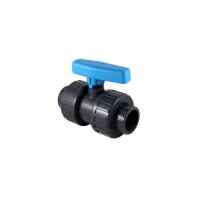 PVC Kugelhahn mit beidseitigen Klebestutzen 20–100 mm | Profi Absperrhahn für Druckrohre