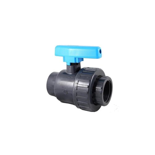 PVC Kugelhahn IG beidseitig – Uniblock Absperrventil mit TPE-EPDM Dichtung 1 1/4"