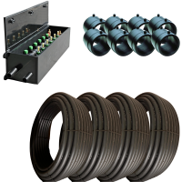 Erdwärmekollektor-Set PE100-RC d32 SDR11 mit Verteilerschacht