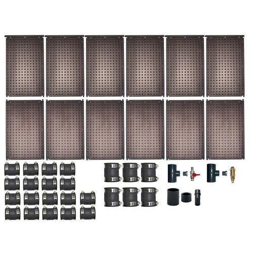 OKU Solarabsorber Set bis 24 m² Poolfläche – Solar Poolheizung Komplettset inkl. Anschlussset