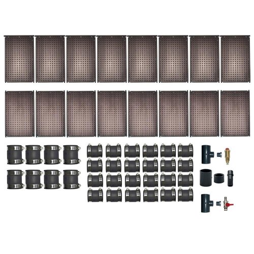 OKU Solarabsorber Set bis 32 m² Poolfläche – Solar Poolheizung Komplettset inkl. Anschlussset