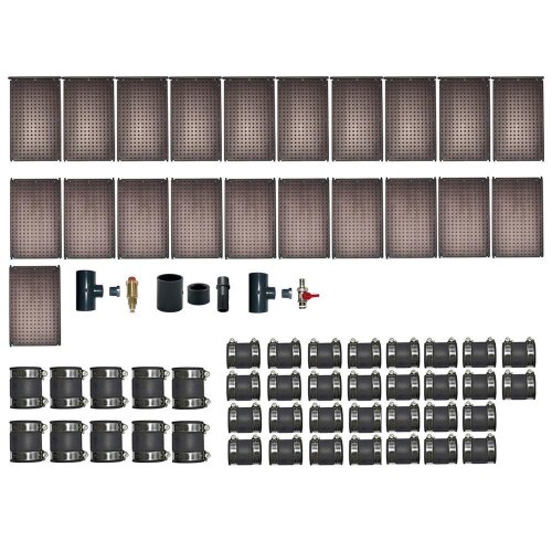 OKU Solarabsorber Set bis 40 m² Poolfläche – Solar Poolheizung Komplettset inkl. Anschlussset