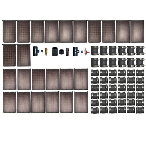 OKU Solarabsorber Set bis 48 m² Poolfläche – Solar Poolheizung Komplettset inkl. Anschlussset