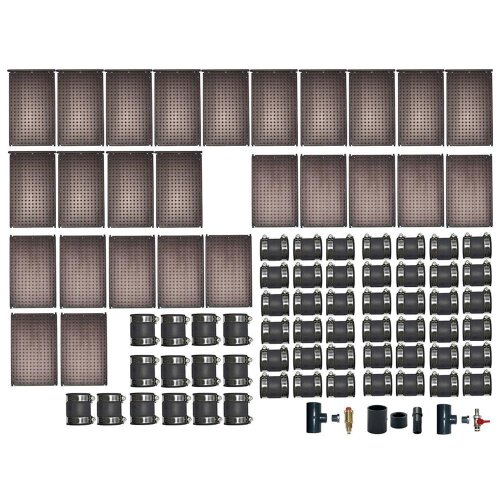 OKU Solarabsorber Set bis 56 m² Poolfläche – Solar Poolheizung Komplettset inkl. Anschlussset