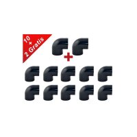 SPARSET 12x PVC Winkel 90 ° Ø63 beidseitige...