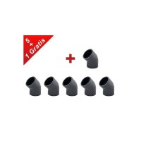 SPARSET 12x PVC Winkel 45 ° Ø50 beidseitige...