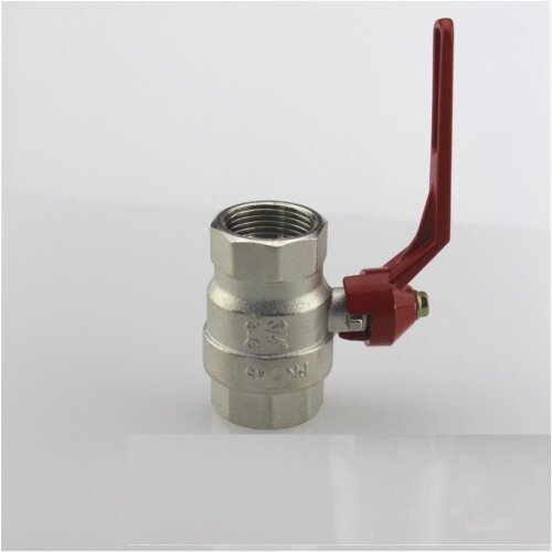 Kugelhahn IG-IG Hebelgriff rot 1 1/2" Messing --0506-0605-00