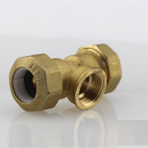 T-Stück PE-IG-PE Ø 25x 3/4"x Ø 25 Messing --0511-1102-00