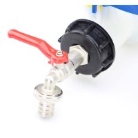 IBC Adapter S60x6 mit Kugelauslaufhahn 1/2" –...
