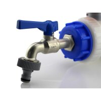 IBC Adapter S60x6 mit Kugelauslaufhahn 3/4" &...