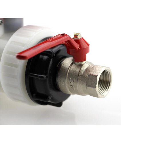 ZANORI IBC Adapter S60x6 mit Kugelhahn 3/4" Volldurchlass AG-IG – Tank Anschlussl